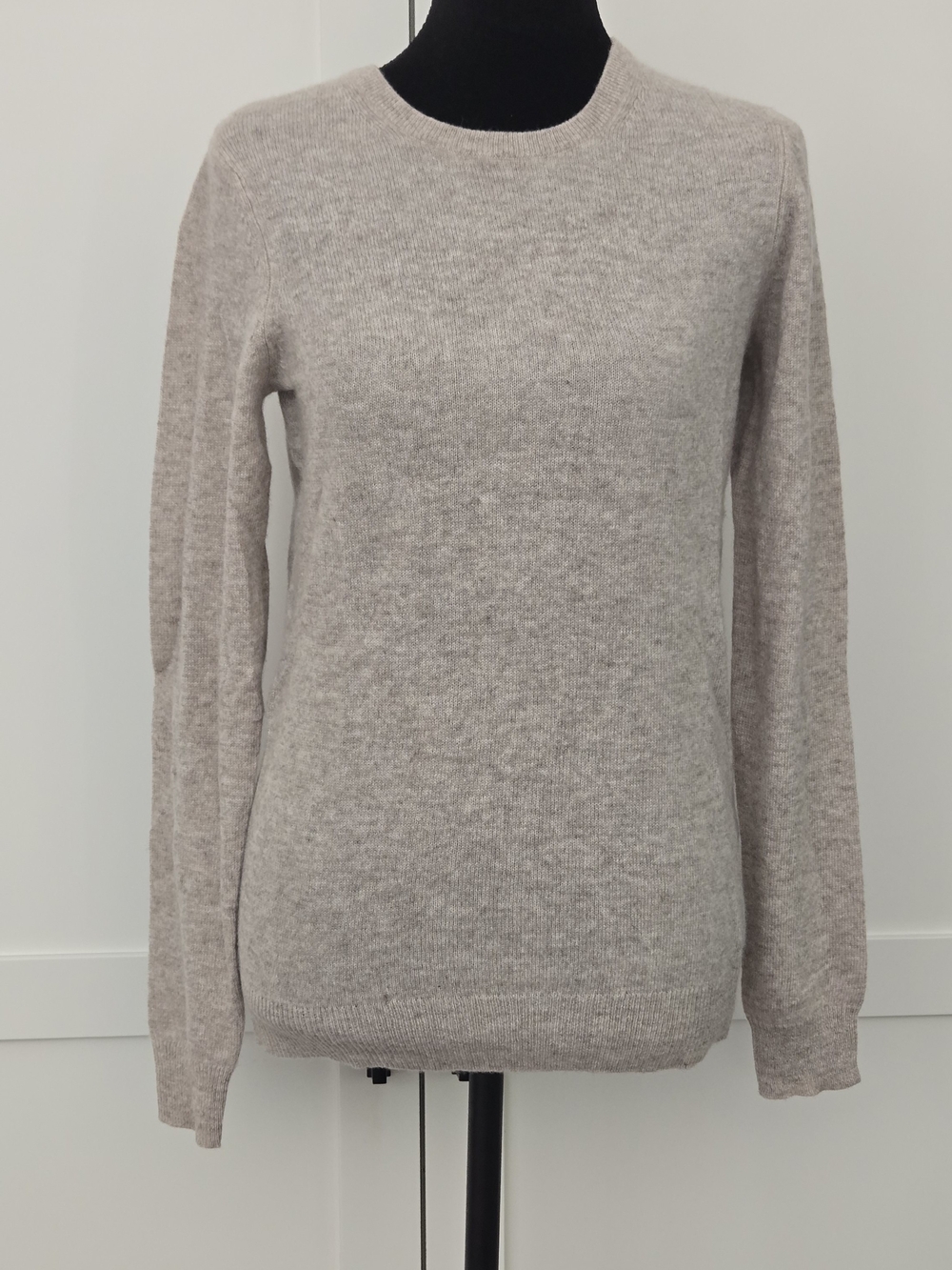 Charter Club NWT Oatmeal 100% Cashmere Women's Long Sleeve Crewneck Sweater XS